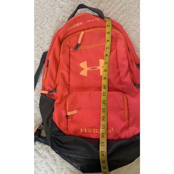 Under Armour UA STORM 1 Soft Sleeve Backpack Orange Logo Laptop School Work Gym - Picture 9 of 9